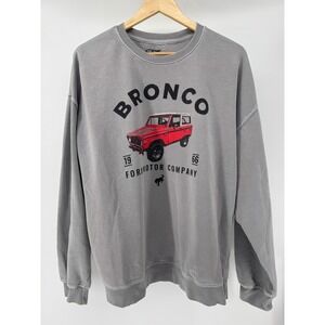 Ford Bronco Sweatshirt Mens Medium Grey Graphic Crewneck